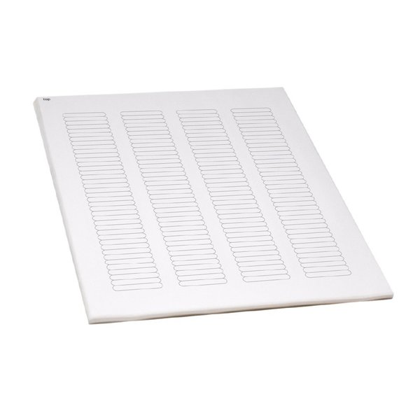 Globe Scientific Label Sheets, Cryo, 38x6mm, for Microplates, 20 Sheets, 156 Labels per Sheet, White, 3120PK LCS-38X6W